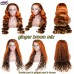 Stema #4/350 Ginger Brown Highlight 13x4 Transparent Lace Frontal Human Hair Wig